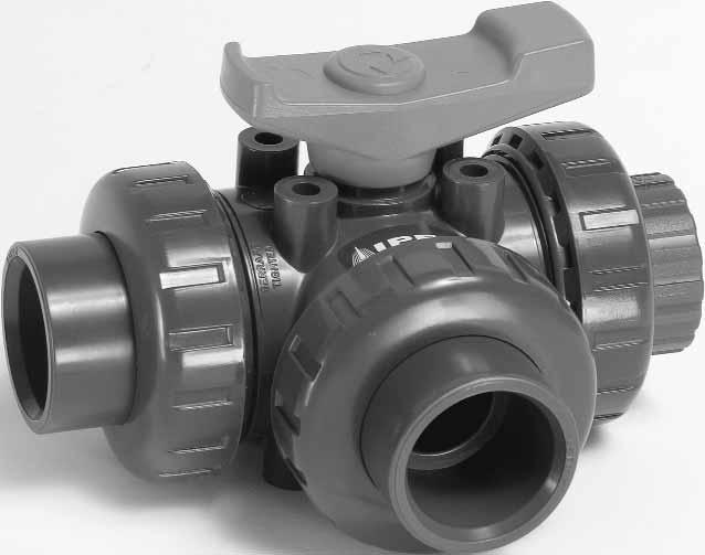 VT SERIES 3-WAY BALL VALVES IPEX VT Series 3-Way Ball Valves can be used for flow diverting, mixing, or on/off isolation.