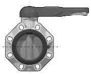 FK SERIES BUTTERFLY VALVES Installation Procedures 1. For the lever handle style, attach the handle (part #2 on previous pages) to the valve body (19) using the supplied bolt (4) and washer (5).