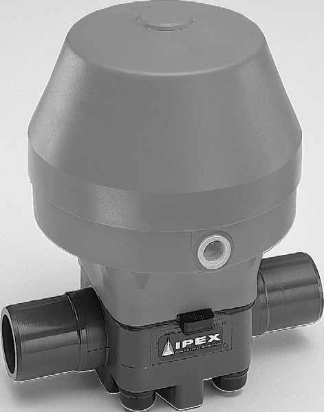 VM SERIES PNEUMATIC DIAPHRAGM VALVES IPEX VM Series Diaphragm Valves are the ideal solution for modulating flow and controlling dirty or contaminated fluids in a variety of applications.