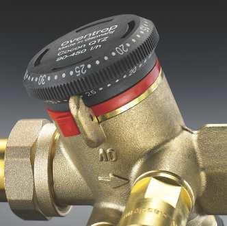 The locking ring can be lead sealed to secure the setting from unauthorized access. The pump setting can be optimized with the help of a flow-meter (e.g. O-DMC ) which is connected to the pressure test points of the valve.