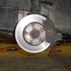 Replace Brake Pads/Shoes Operation Description: Raise the vehicle on an approved automotive lift. Remove the wheels to gain access to the brakes.