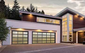 Available in residential and commercial models, the doors feature customizable glass window designs, and color options and have an air-infiltration seal.