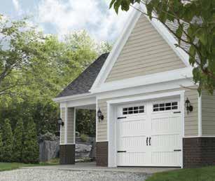 color options. The colors can be applied to garage doors, window frames, and inserts.
