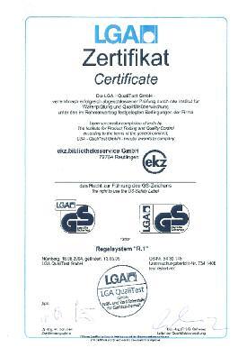 F U R N I T U R E Certificates Durability, stability, safety, accident prevention and quality all values fundamental to our corporate
