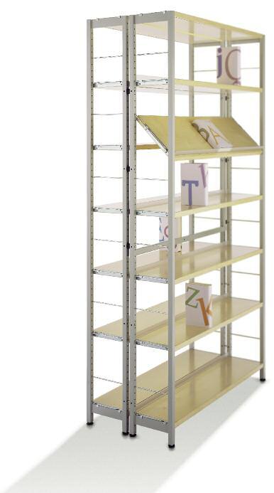 3 shelving system features a classically rectangular
