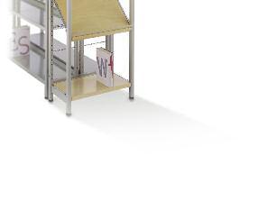 Metal shelf with permanently moulded backstop. Choose between two backstop variants. The metal shelf without backstop can be retrofitted at any time without the need for tools.