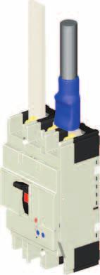 INSTALLATION CONNECTION AND MOUNTING OPTIONS AND ACCESSORIES Connection of Busbars and Terminated Cables This connection method is standard for all front connected (FC) MCCB models.