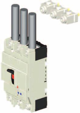 INSTALLATION CONNECTION AND MOUNTING OPTIONS AND ACCESSORIES Direct Entry of Stranded Cable Cable clamp terminals (FW) can be used to secure stranded cable directly to the MCCB.