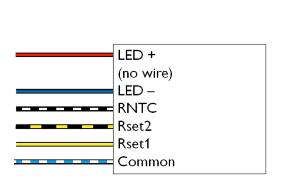 Electrical characteristics Connection between module and driver The Fortimo High Brightness Module is compatible with both Rset1 and Rset2 Xitanium LED drivers.