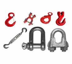 Wire rope fittings include wire rope thimble standard and heavy duty turn buckles