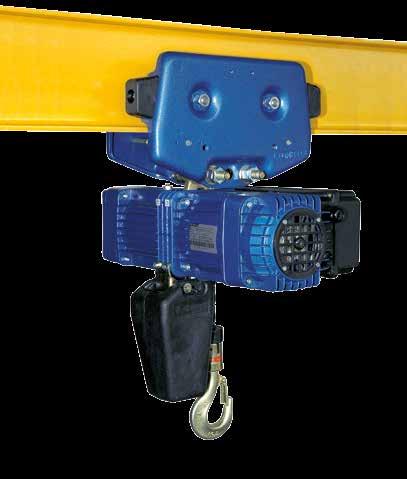 When the hoist is combined with an electric or manual trolley, which run on a beam, it ensures combined lifting