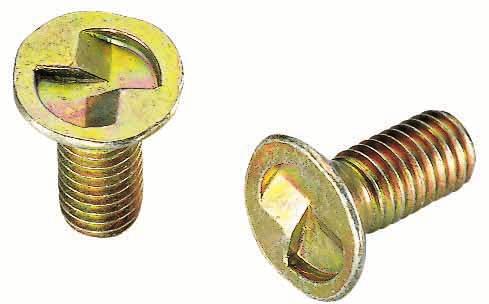 . Accessories Tamperproof screws Screw lengths Countersunk-head screws with unidirectional slots M x 1, Id. No.