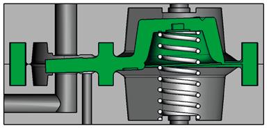 The air supply for the electropneumatic binary converter is routed internally through connection 4 at the booster valve. Connection 9 is sealed by a blanking plug.