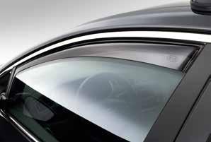 Wind deflectors, front Reduces turbulence when driving with an open front window.