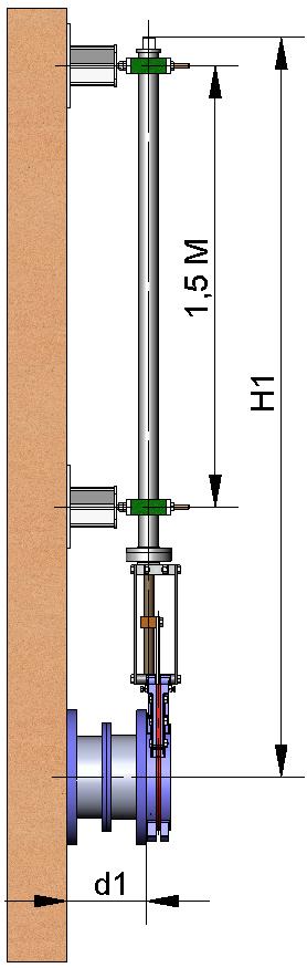 A pipe support guide is recommended every 1.5m. The standard materials are: EPOXY coated carbon steel or stainless steel. fig. 14 fig.