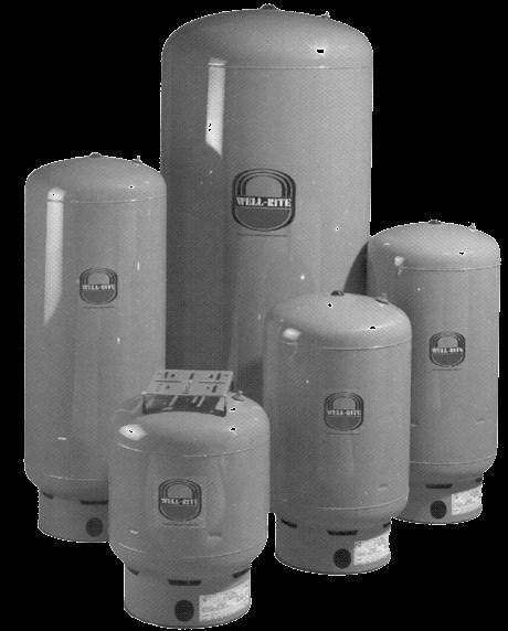 E36 Pressure Tanks Pressure Tanks - Steel For use wherever pressurized tanks are needed in water system applications Controlled water cell Heavy duty gauge