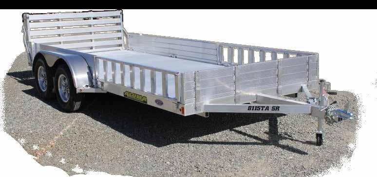 81 Series - Tandem Axle 8122 TA (pictured right) comes with wheels, 12" solid front and 2-69" x 12" ramps.