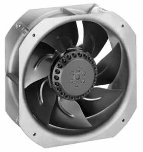 fans Ø 200 Wall ring: Die-cast aluminium lades: Sheet steel, coated in black Rotor: Coated in black Number of blades: 7 Type of protection: IP 44 Insulation class: "" Electrical connection: Terminal