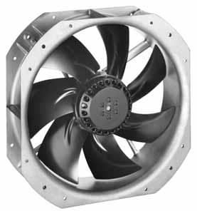 fans Ø 250 Wall ring: Die-cast aluminium lades: Sheet steel, coated in black Rotor: Coated in black Number of blades: 7 Type of protection: IP 44 Insulation class: "F" Electrical connection: Terminal