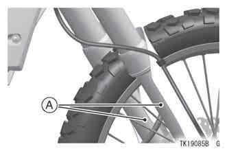 Front Fork The front fork operation and oil leakage should be checked in accordance with the Periodic Maintenance Chart.