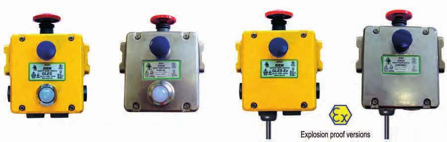 Heavy Duty Emergency Stops Type: GLES & GLES-SS DESCRIPTION & FEATURES: IDEM GLES and GLES-SS Heavy Duty Emergency Stop Switches have been designed to provide robust emergency stop protection for