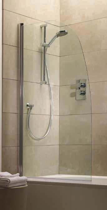 BATHSCREENS If you have limited space, why not create an appealing bath and shower combination with an elegant bath screen?