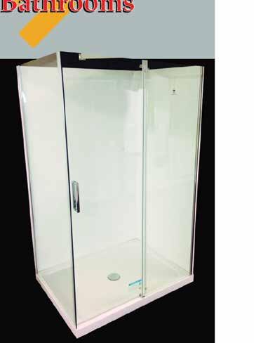 Domestic / ommercial / Trade Size W1175 x D870 x H1950mm (H2015mm with tray) 6mm Toughened glass door and return an be installed as a Left Hand or Right Hand Nano glass protection (non-stick), less
