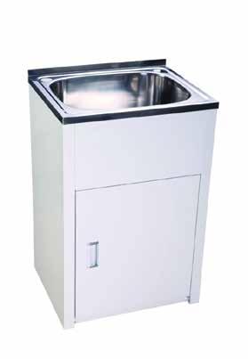 875 470 Product Data Sheet Laundry Tub Stainless steel tub & cabinet Smart-looking robust powdercoated galvanised steel cabinet will stand the test of time while complementing any modern laundry
