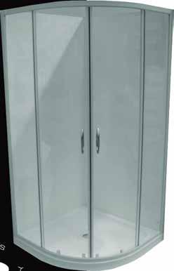 pr Project Shower Enclosures (Standard Range) Project - Square Range 6mm safety glass, flat wall, white only 900 900 450 450