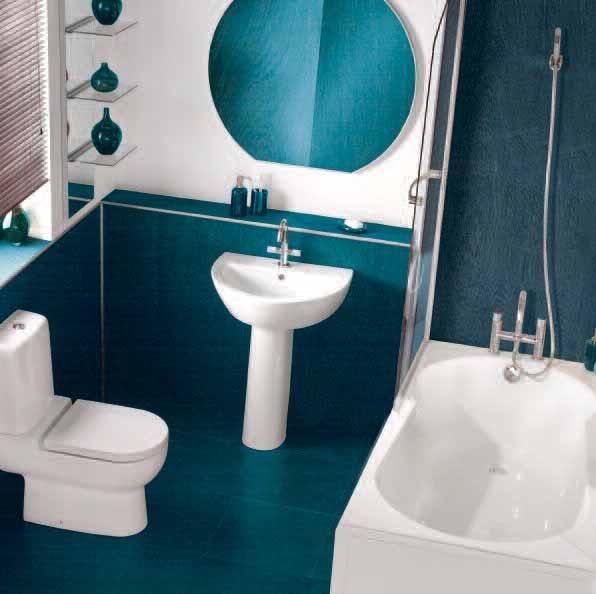 NEW New Vogue pottery pictured with Keyhole showerbath and Vibe brassware Vogue, as pictured above RRP Vogue WC 265 Vogue toilet seat 55 Vogue D basin 95 Pedestal 60 Keyhole shower bath* 190 Bath