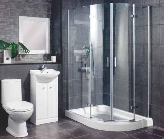 ...Balterley en-suites Create your own en-suite with any mix of pottery and shower enclosure The new 1200 Offset Quadrant with Sensual wc and 450mm vanity unit En suite, as