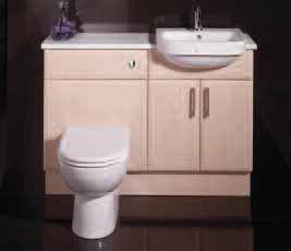 ...fitted furniture Offers style & storage options to suit your bathroom Floor and wall storage available 3 highly popular colour options, Oak, Gloss White & Birch 335mm standard projection Fitted