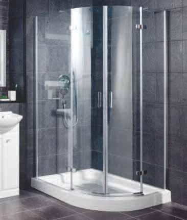 Height: 110mm Adjustment: 25mm 900 Single Door Quadrant Rotating shelves come in and out of the enclosure Anti-limescale treated