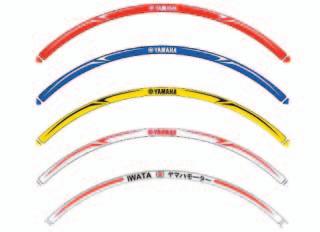 for 1 wheel (2 sides, 4 parts per side) 17 wheels only YME-W0790-RS-BL Blue YME-W0790-RS-RD Red YME-W0790-RS-WH White YME-W0790-RS-YE Yellow YME-W0790-RS-IW Iwata Solid resin Not required.