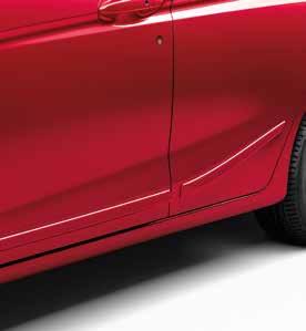 The bumper trims are made of soft, impact-resistant material and provide