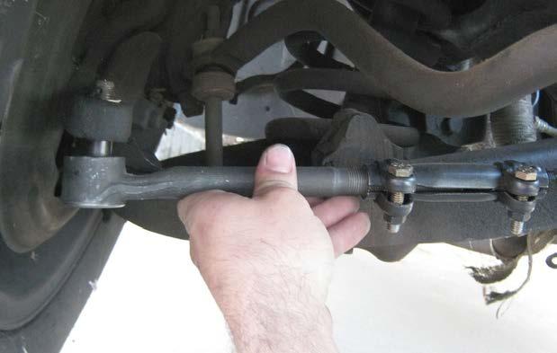 Next install the outer tie rod ends into the adjuster sleeves and adjust tie rods