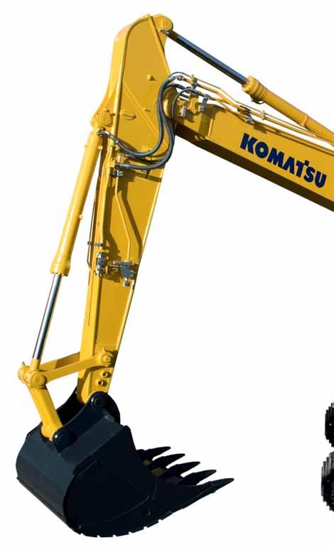 Walk-Around The Komatsu PC228USLC-8 hydraulic excavator was designed with an ultra-short tail swing to meet the challenges of work in confined areas.