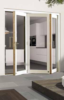 NEW Aluminium Clad Oak Bifold Doors Unique product with fully engineered hardwood core construction with insulating foam, triple glazing and aluminium cladding outside for minimal maintenance and