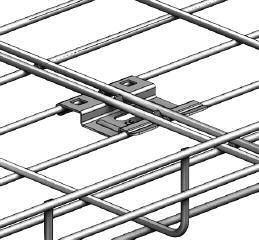 Swifts F31 SW steel wire cable tray Fixings couplers and fastenings fixings CM558221 + CM558091 CM558081 CM558100 CM558320 CM558410 Dimensions and technical information (p. 22 23) Pack Cat. Nos.