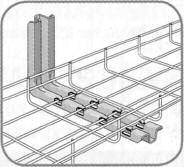 Swifts SW steel wire cable tray profile brackets Installation example Profile cantilever arms Profile trapeze hangers Cat. Nos.