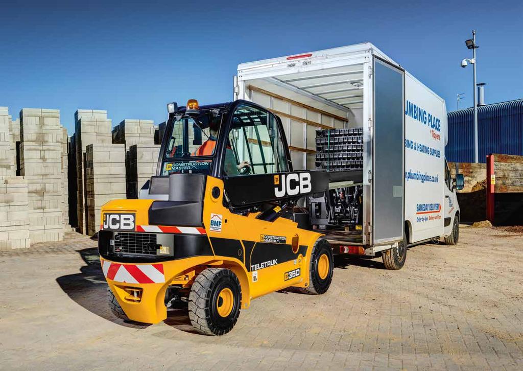 Van loading. Save time loading and unloading with the JCB Teletruk.