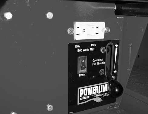 SECTION 2 OPERATING INSTRUCTIONS The POWERLINK TM On-Board Generator System will operate continuously at 1000 watts output and up to 1500 watts for brief periods.