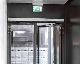 Automatic emergency exits and fire-/smoke-proof doors offer convenience for everyday use, while fulfilling legal requirements, including in the event of an