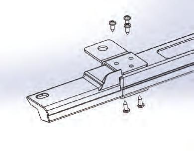 Install driver s door surround base part with a self-drilling screw.