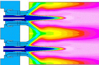 CFD modeling can also be used to predict burner settings to achieve optimum near burner aerodynamics.