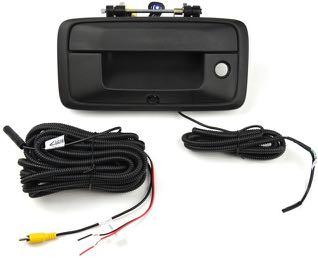 2014-Current Chevrolet Silverado and GMC Sierra Rear Vision Camera with Optional Parklines FLTW-7616 Kit Contents: Chassis Harness 1 bubble bag containing: Tailgate Handle Camera 1 bag containing: