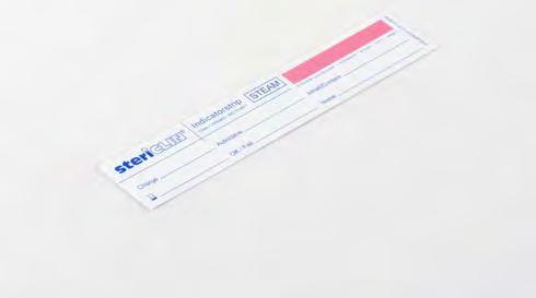 Indicator strips Type 1 from stericlin Process indicators according to DIN EN ISO 11140-1 Stericlin indicator strips Type 1 enable easy sterilisation monitoring and documentation.