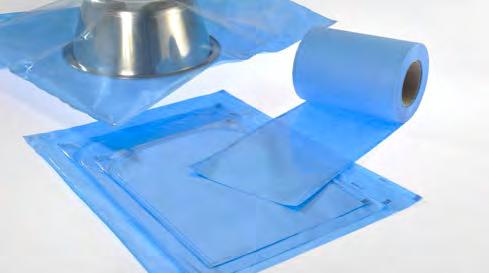 Stericlin see-through packaging made of non-woven and film Ideal for large-volume goods high steam permeability DIN EN ISO 11607 This stericlin see-through packaging made of 60 g/m²