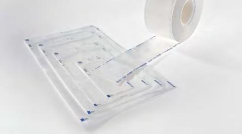 Stericlin see-through packaging made of DuPont Tyvek and film Ideal for heat-sensitive instruments fibre-free peeling DIN EN ISO 11607 The quality of stericlin see-through packaging made of Tyvek and