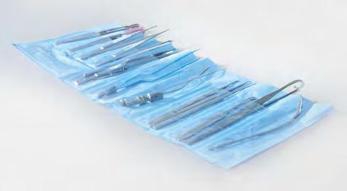 Stericlin instrument bags The protection for high-quality instruments against damage Forceps, knife handles, probes instrument bags from stericlin help organise and optimally protect all small